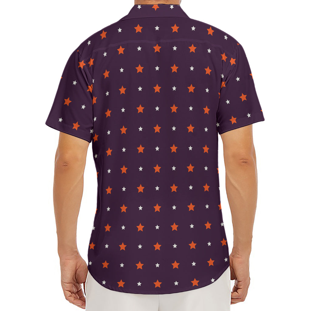 Halloween Stars Pattern Print Men's Deep V-Neck Shirt