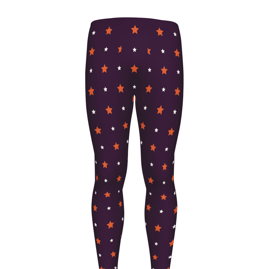 Halloween Stars Pattern Print Men's leggings