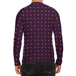 Halloween Stars Pattern Print Men's Long Sleeve Rash Guard