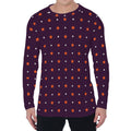 Halloween Stars Pattern Print Men's Long Sleeve T-Shirt