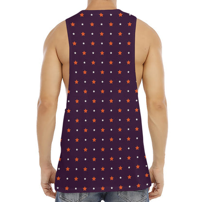 Halloween Stars Pattern Print Men's Muscle Tank Top