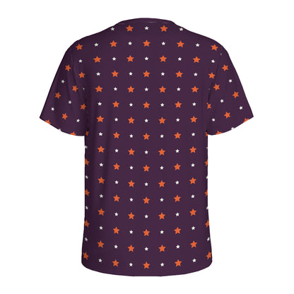 Halloween Stars Pattern Print Men's Sports T-Shirt