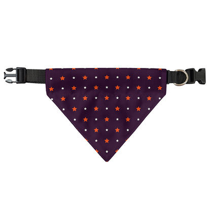 Halloween Stars Pattern Print Over The Collar Dog Bandana