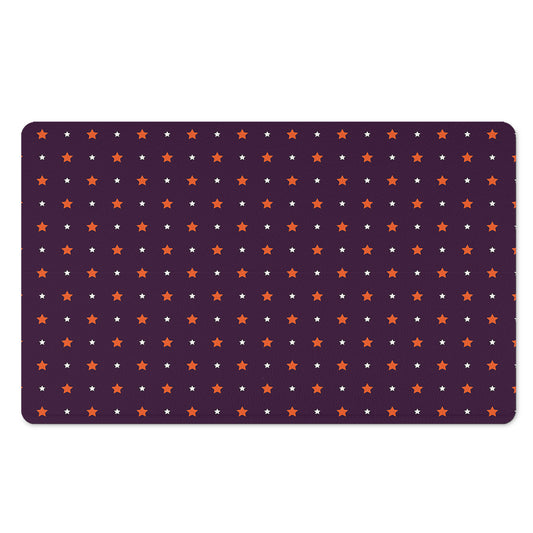 Halloween Stars Pattern Print Polyester Doormat