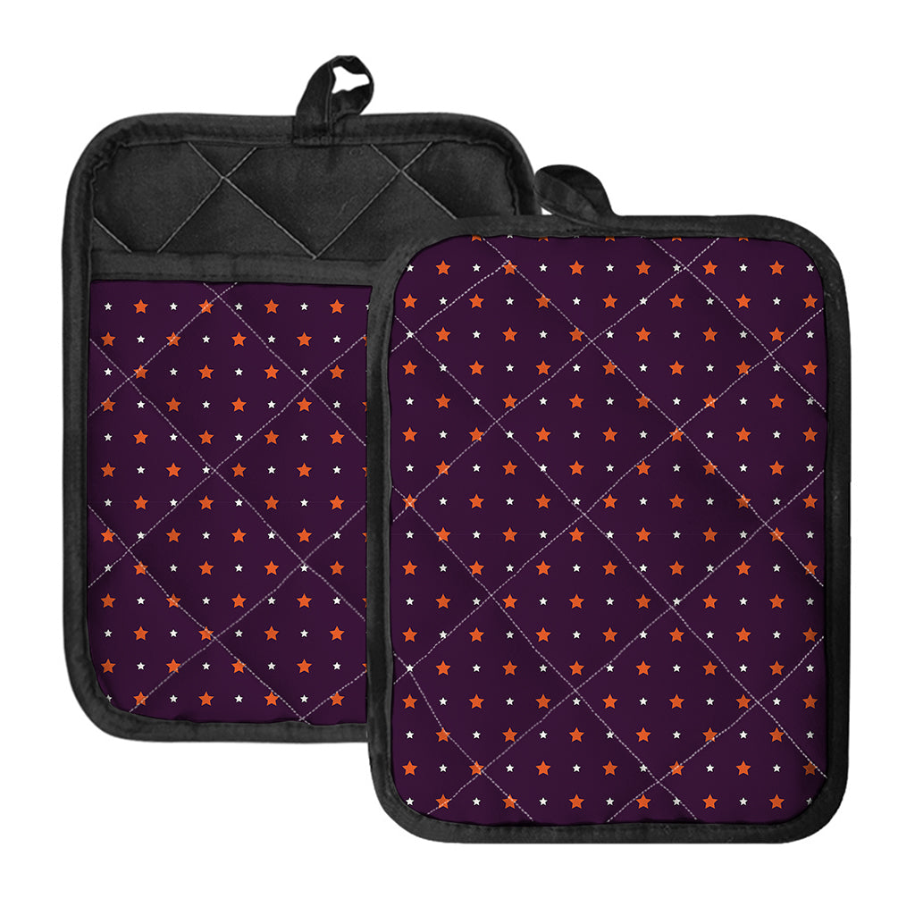 Halloween Stars Pattern Print Pot Holders With Pocket