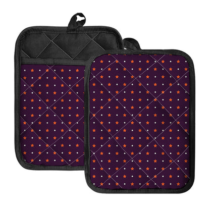 Halloween Stars Pattern Print Pot Holders With Pocket