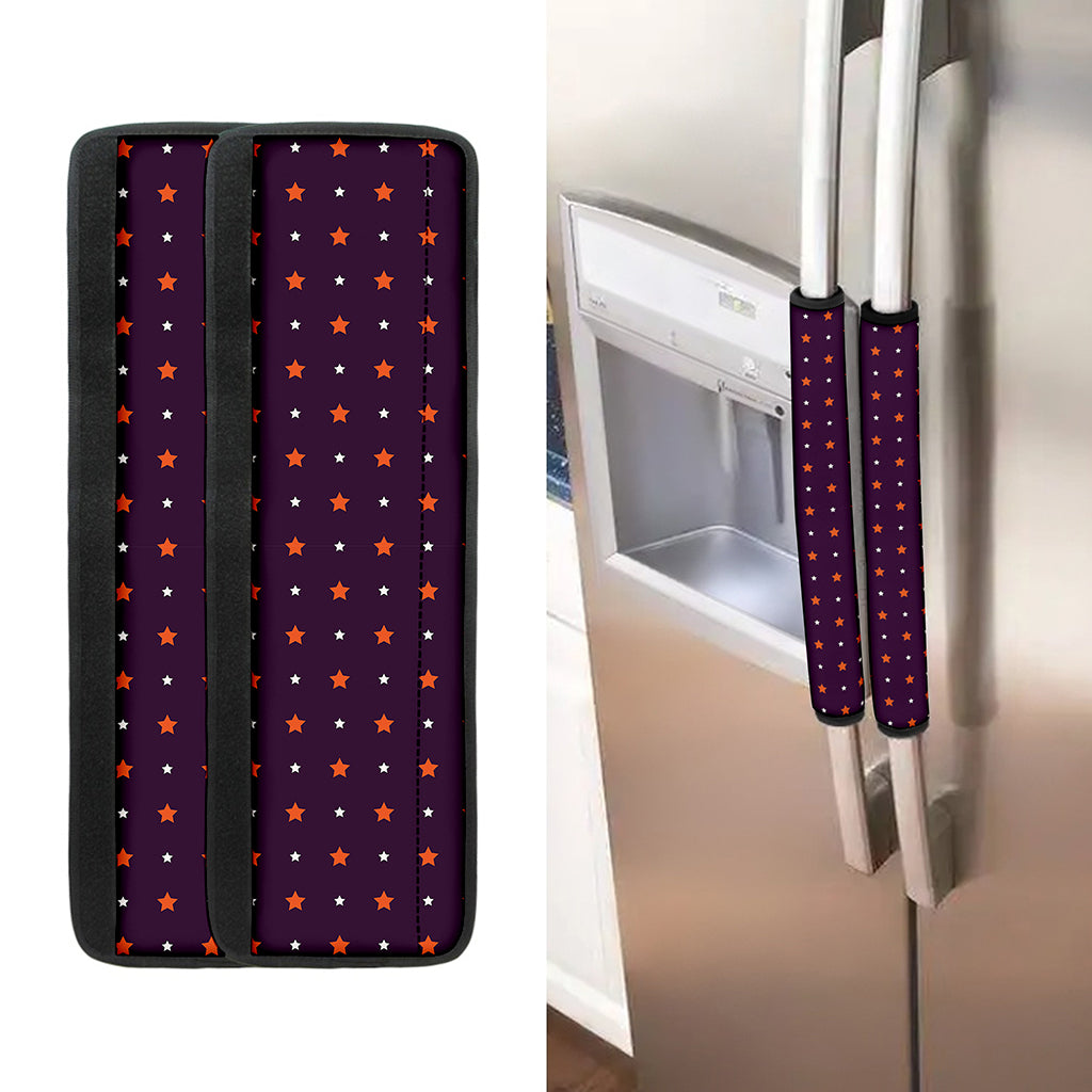Halloween Stars Pattern Print Refrigerator Handle Covers