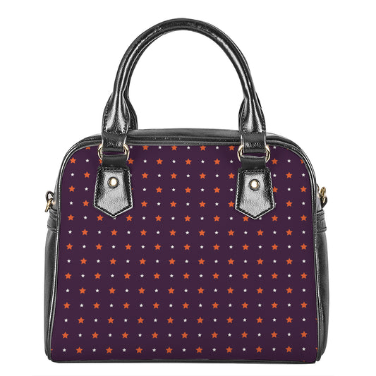 Halloween Stars Pattern Print Shoulder Handbag