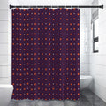 Halloween Stars Pattern Print Shower Curtain