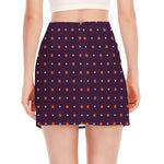 Halloween Stars Pattern Print Side Slit Mini Skirt