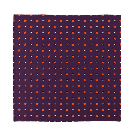 Halloween Stars Pattern Print Silk Bandana