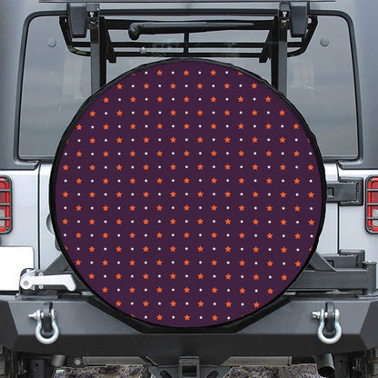 Halloween Stars Pattern Print Tire Cover