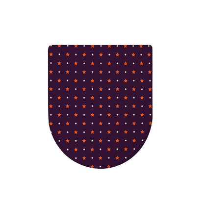 Halloween Stars Pattern Print Toilet Lid Cover