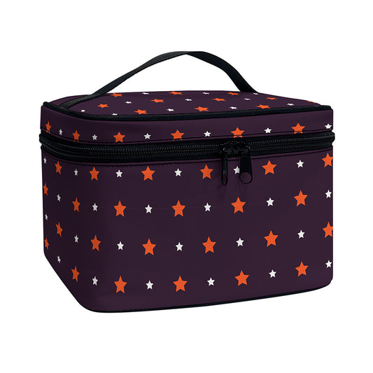 Halloween Stars Pattern Print Travel Makeup Bag