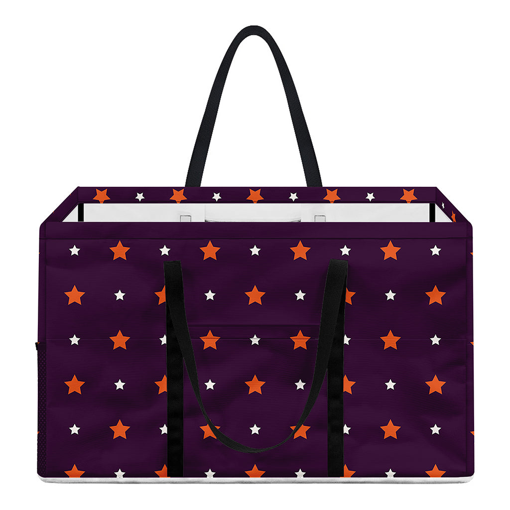 Halloween Stars Pattern Print Utility Tote Bag