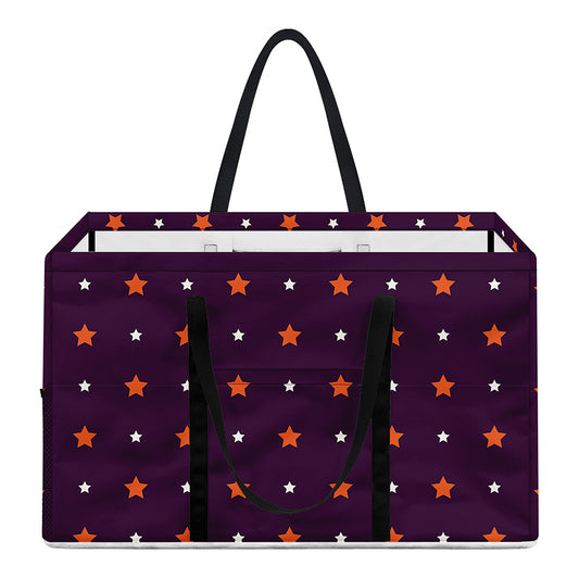 Halloween Stars Pattern Print Utility Tote Bag