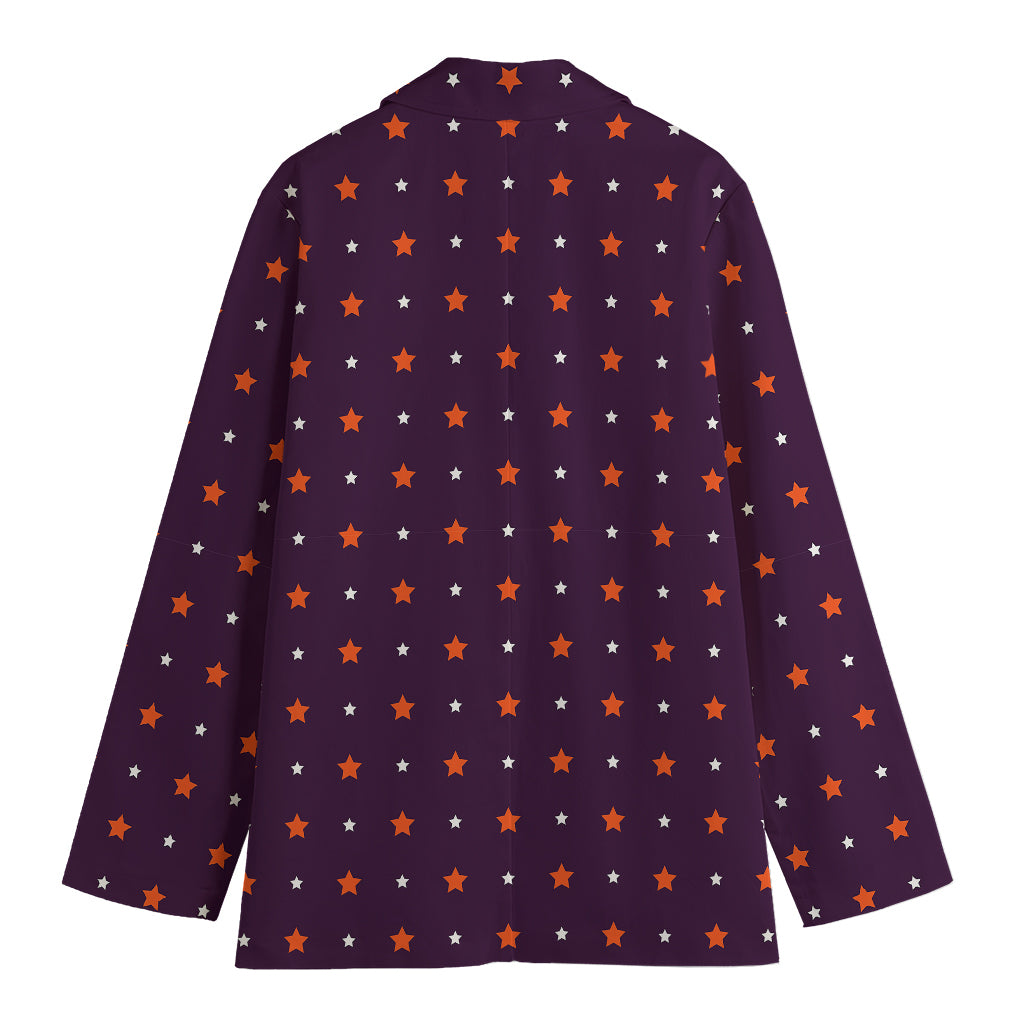 Halloween Stars Pattern Print Women's Blazer