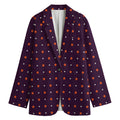 Halloween Stars Pattern Print Women's Cotton Blazer