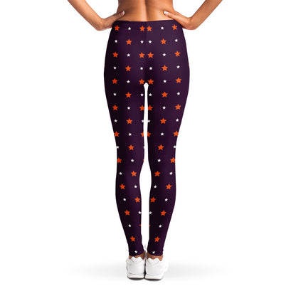 Halloween Stars Pattern Print Women's Leggings