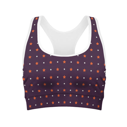 Halloween Stars Pattern Print Women's Sports Bra