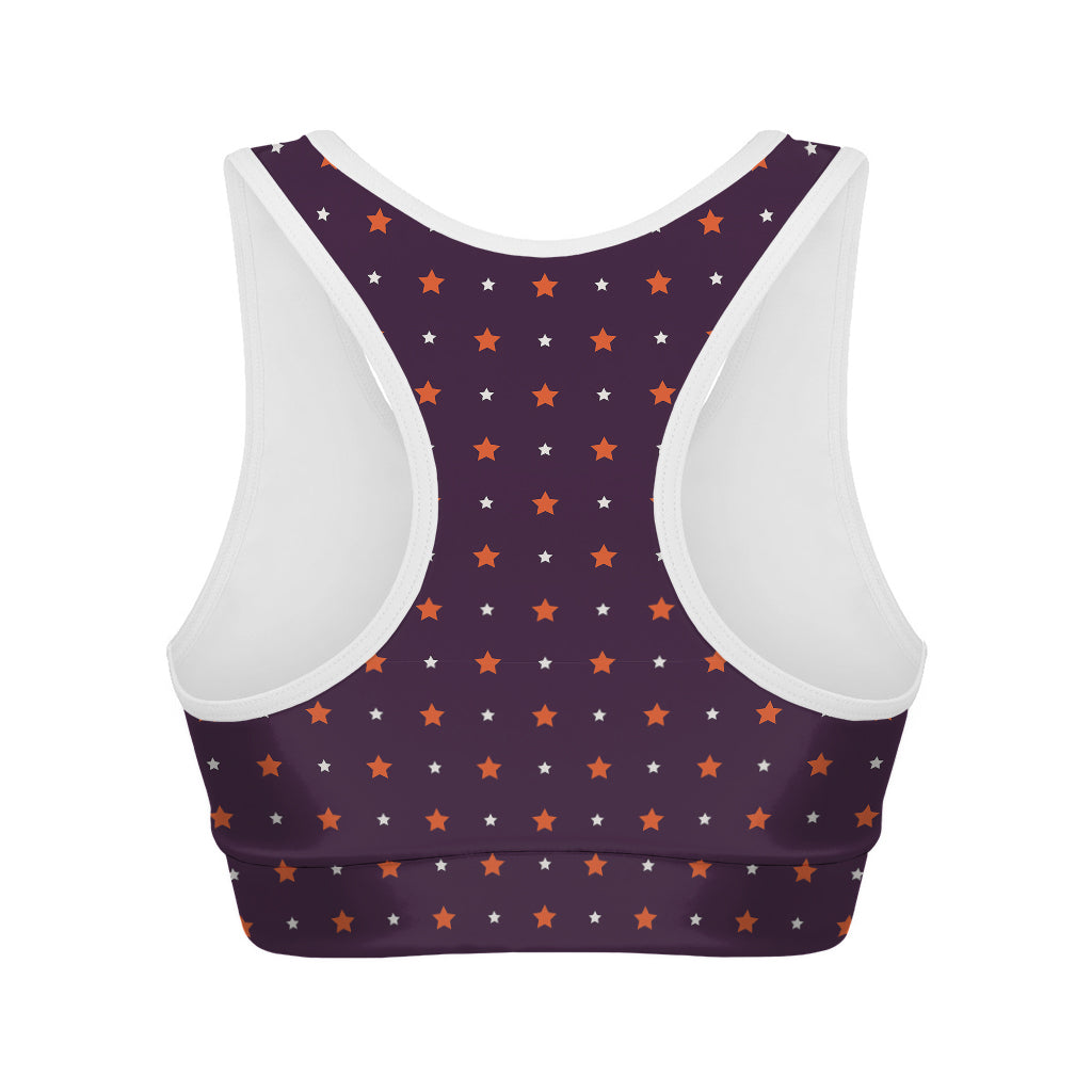 Halloween Stars Pattern Print Women's Sports Bra
