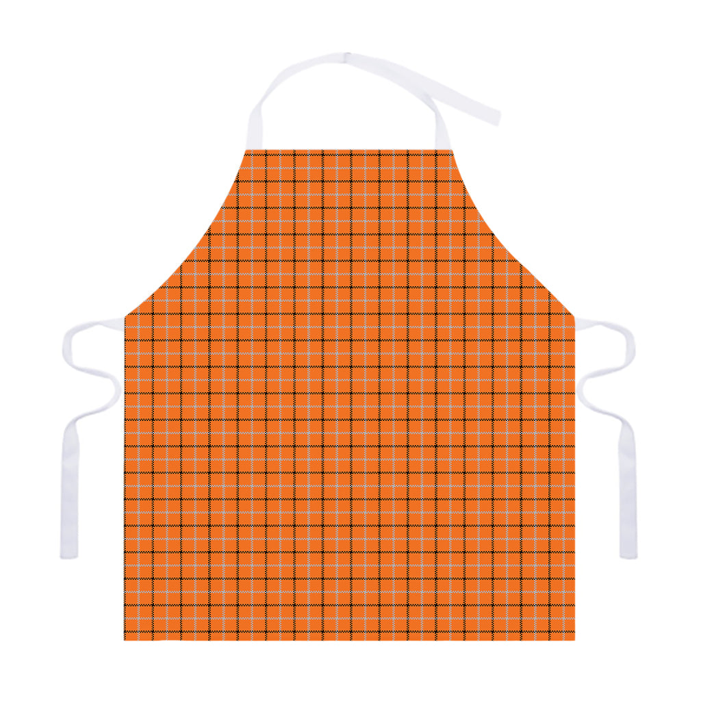 Halloween Tattersall Pattern Print Adjustable Apron