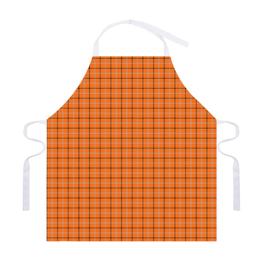 Halloween Tattersall Pattern Print Adjustable Apron