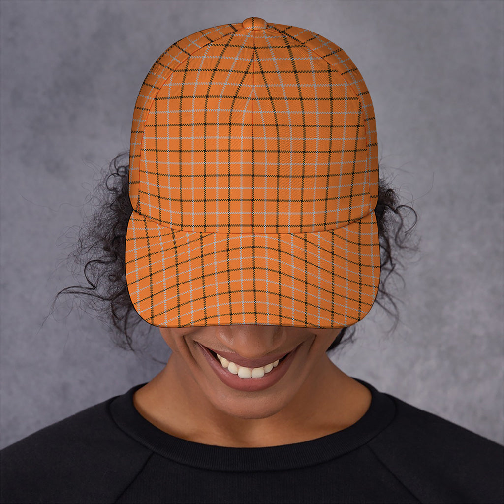 Halloween Tattersall Pattern Print Baseball Cap