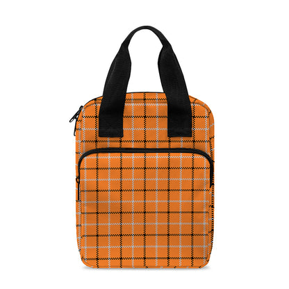 Halloween Tattersall Pattern Print Bible Tote Bag
