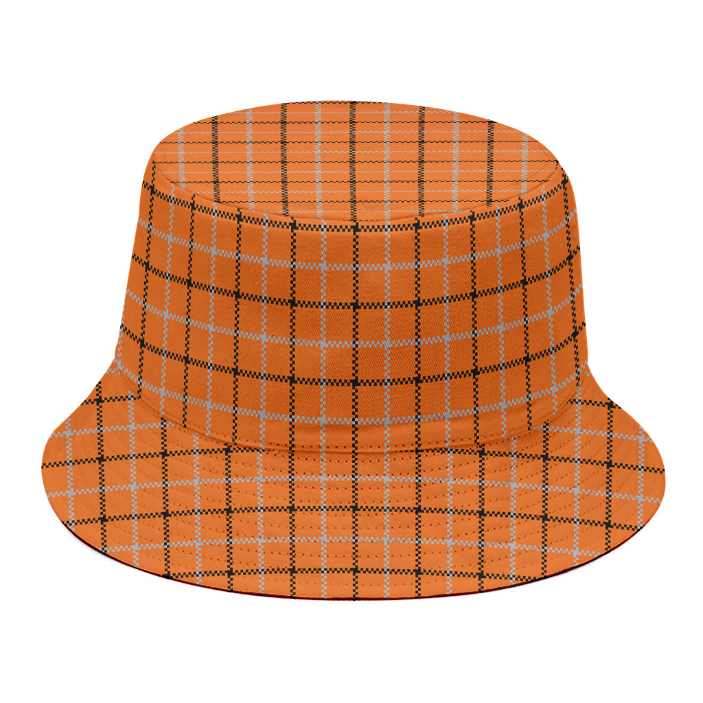 Halloween Tattersall Pattern Print Bucket Hat