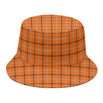 Halloween Tattersall Pattern Print Bucket Hat