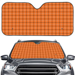 Halloween Tattersall Pattern Print Car Windshield Sun Shade