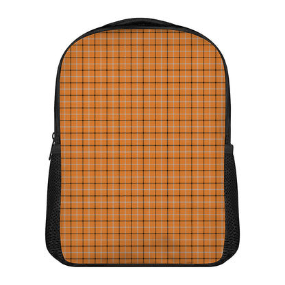 Halloween Tattersall Pattern Print Casual Backpack