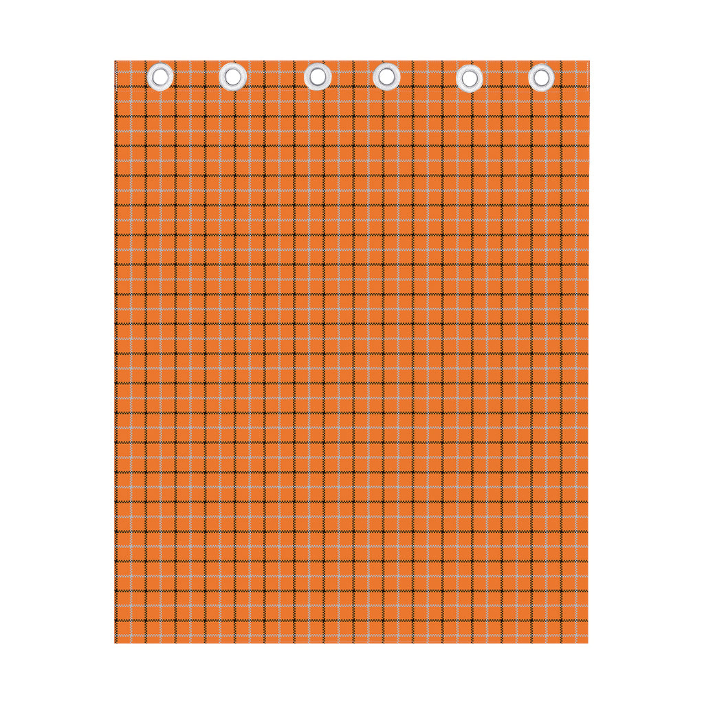 Halloween Tattersall Pattern Print Curtain