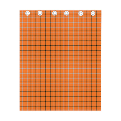 Halloween Tattersall Pattern Print Curtain