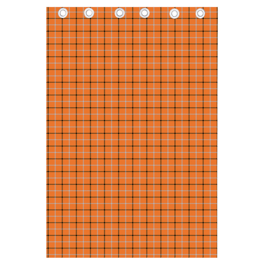 Halloween Tattersall Pattern Print Curtain