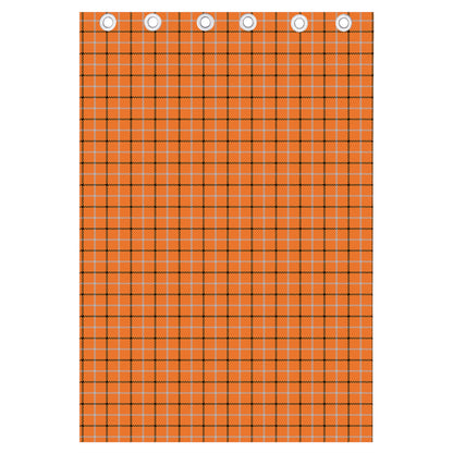 Halloween Tattersall Pattern Print Curtain