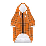 Halloween Tattersall Pattern Print Dog Zip Up Hoodie