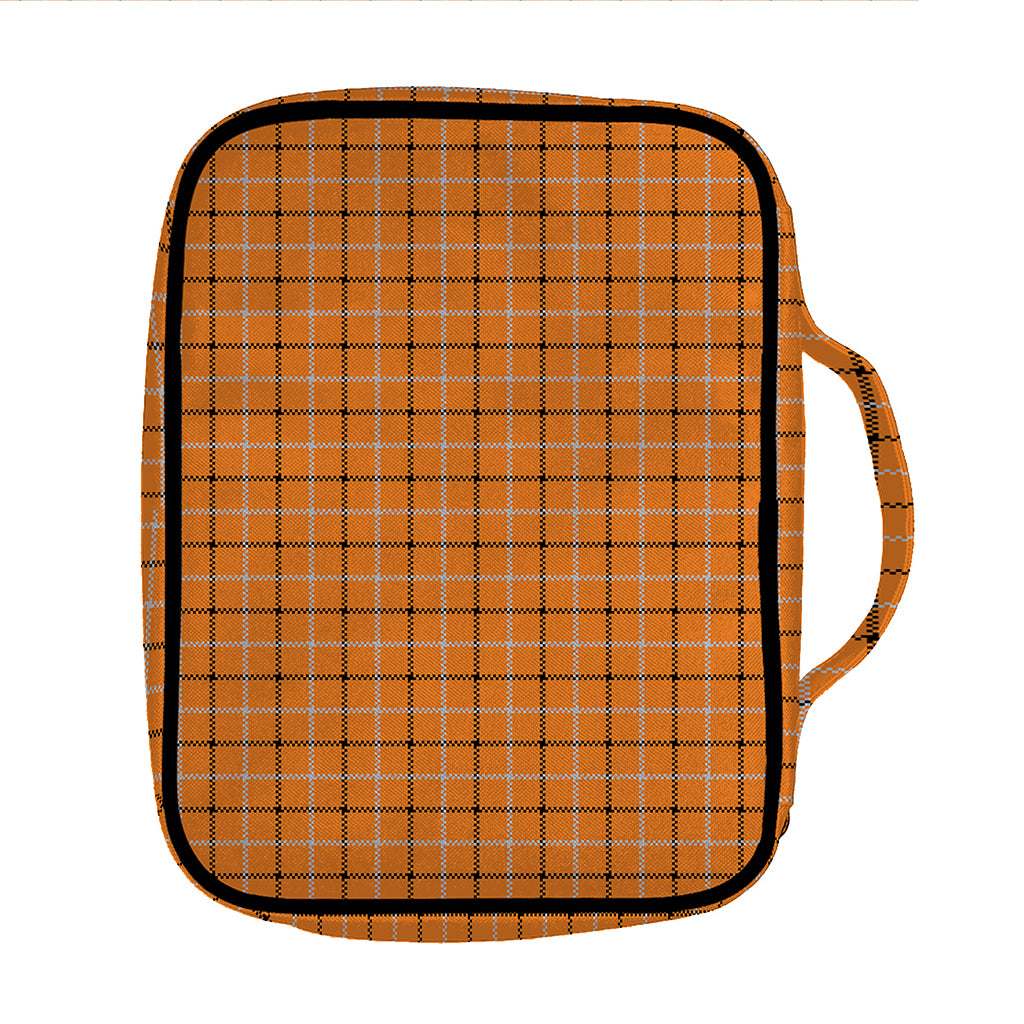 Halloween Tattersall Pattern Print Front Pocket Bible Bag