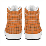 Halloween Tattersall Pattern Print High Top Leather Sneakers