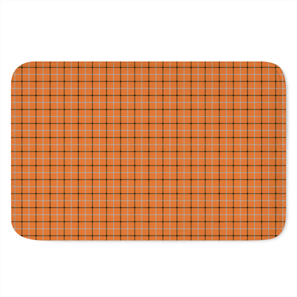 Halloween Tattersall Pattern Print Indoor Door Mat