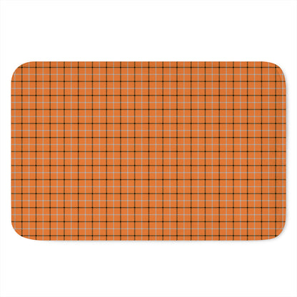 Halloween Tattersall Pattern Print Indoor Door Mat