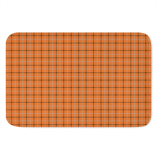 Halloween Tattersall Pattern Print Indoor Door Mat