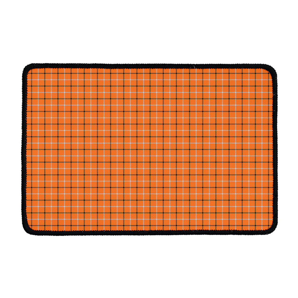 Halloween Tattersall Pattern Print Kitchen Mat