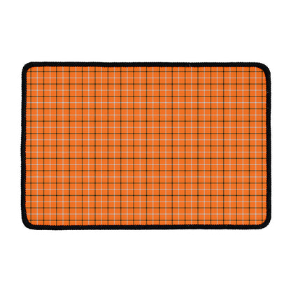 Halloween Tattersall Pattern Print Kitchen Mat