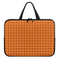 Halloween Tattersall Pattern Print Laptop Sleeve With Handle