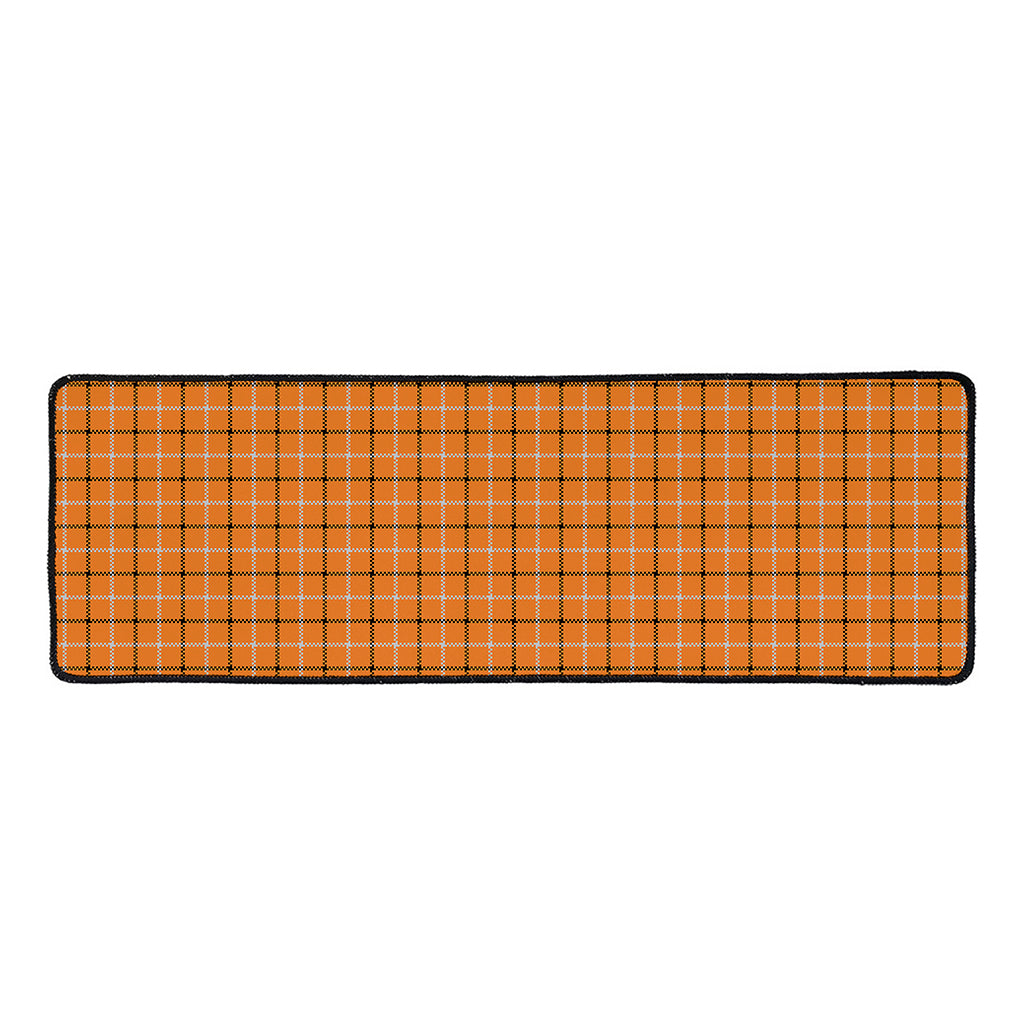 Halloween Tattersall Pattern Print Long Kitchen Mat