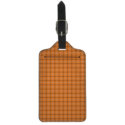 Halloween Tattersall Pattern Print Luggage Tag
