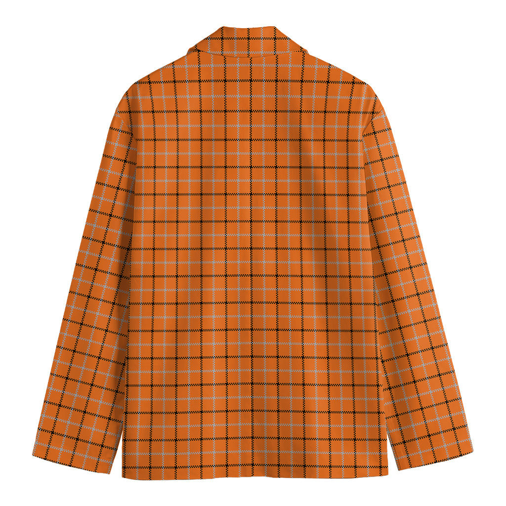 Halloween Tattersall Pattern Print Men's Blazer
