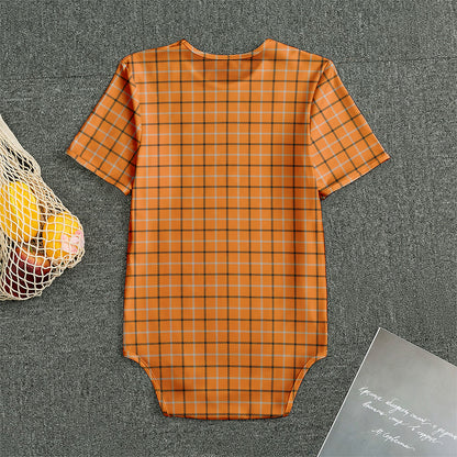 Halloween Tattersall Pattern Print Men's Bodysuit